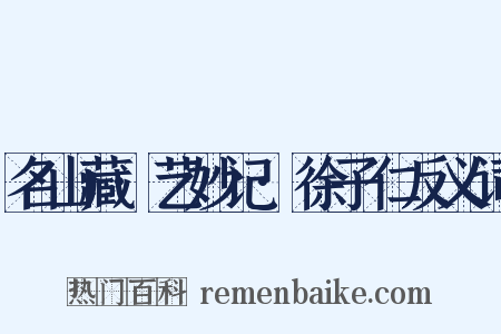 名山藏·艺妙记·徐子仁反义词是什么意思的图片